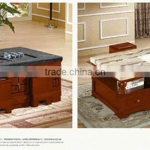 Wooden Side Marble and Granite Top Coffee Table From China thumbnail-2