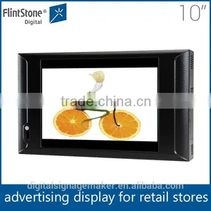 10 Inch Thin Frame Motion Activated Video Monitor, Shelf Mounted Advertising Player thumbnail-1