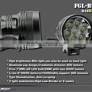Rechargeable 13200mah 18650 7 T6 LED Bicycle Light thumbnail-3