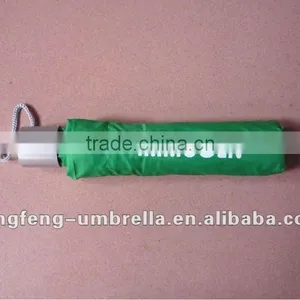 Hot Sale Aluminum Frame Green 3 Folding Light Umbrella Made in China thumbnail-4