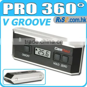 Digital 3-in-1 Protractor Angle Finder 0 ~ 360 Degree V-Groove Slope Level Inclinometer thumbnail-1