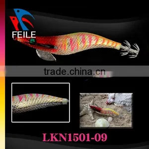 Gold Body Red Head Double Hook Squid Jig thumbnail-1