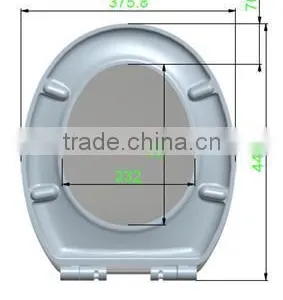 European Standard WC Toilet Seat Cover With Soft Close Stainless Steel Hinge thumbnail-2
