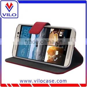 Card Holder Luxury Leather Wallet Case For HTC M9 thumbnail-2