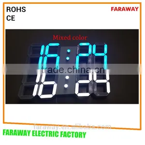 Patented 3D Cubic White Led Clock With Remote thumbnail-6