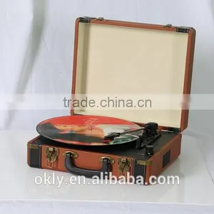 Retro Suitcase Vinyl Record Player Portable Suitcase Turntable Player thumbnail-4