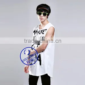 China Manufacturer Quality Custom Printed Hot Sale Mens Tank Top thumbnail-3