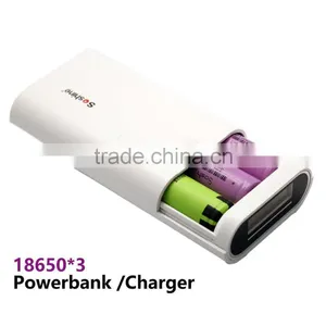 Soshine LCD Power Bank External Battery 3 Slot 18650 Battery Charger Box Power Supply Usb Battery Charger 18650 Box thumbnail-1