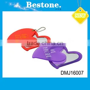 New Style Heart Shape Cheap Folding Pocket Mirror thumbnail-1