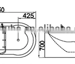 CUPC Certified Bathtub Shower Combination, Abs Bathtub, Bathtub Spa thumbnail-2