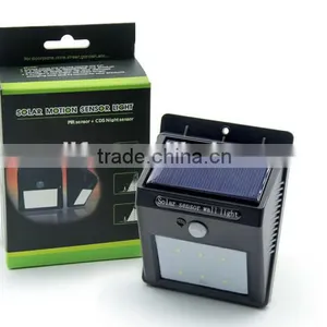 6pcs LED Solar Motion Sensor Waterproof Triangle Garden Wall Light thumbnail-2