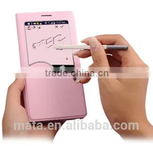View Window Flip Leather Case With PC Cover For Samsung thumbnail-4