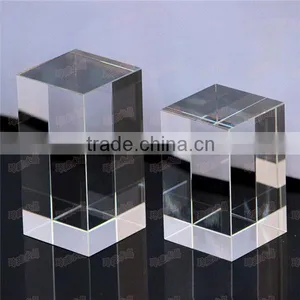Yijia High Quality Crystal Glass Plaque/block, Blank Rectangle Crystal Cubes thumbnail-4
