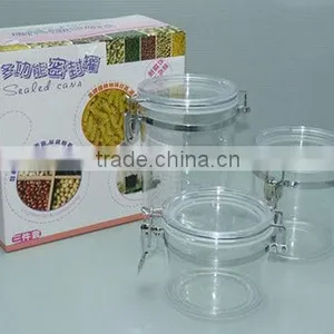 Round Airproof Storage Pot /Storage Tank/Storage Bottle/Bottle / Airtight Pot/Sealed Pot / Hermetical Jug/Candy Jug/Sealed Cans thumbnail-1