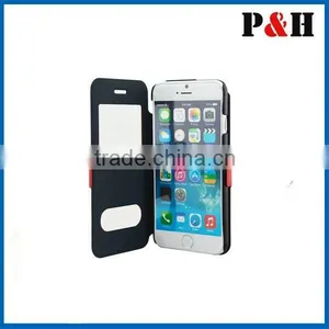 Flip Leather Case With Window and Stand for Iphone 6 4.7inch thumbnail-4