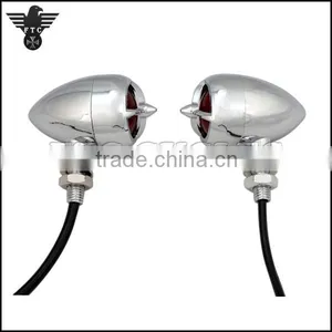 Red Lens Tribar Motorcycle Turn Signals Vintage Indicator for Kawasaki Lighting thumbnail-4