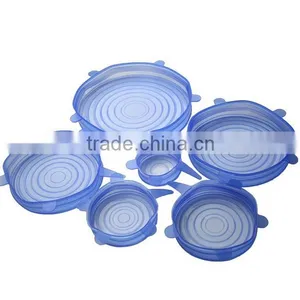 Set of 6 Silicone Stretch Lids Stretchable Reusable Durable Kitchen Gadget Dishwasher and Freezer Safe Preserve Food thumbnail-1