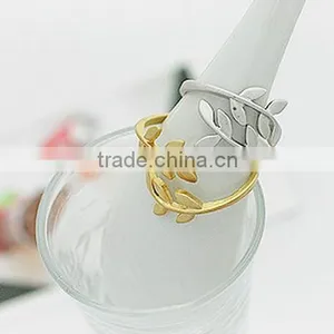 Hot Sales Leaves Shape Adjustable Knuckle Midi Infinity Ring Ring thumbnail-4