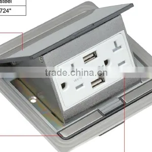 CUL UL 120V Wall Mounted Usb Outlet With 15A 20A US Socket thumbnail-4
