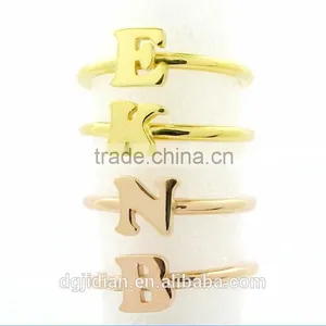 Personalized Alphabet Stamp Letter Ring thumbnail-4