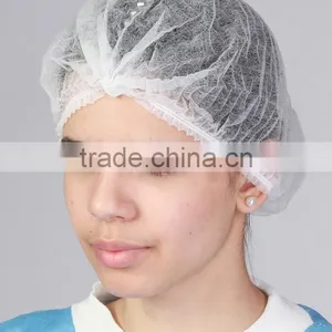100 Pcs Disposable Head Cover Mob Cap Hat Hair Net Non Woven Anti Dust White thumbnail-3