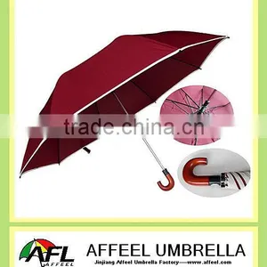 21"x8k Wooden Handle Automatic Umbrella thumbnail-1