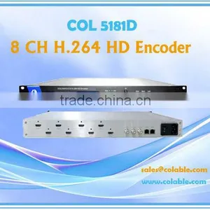 Digital Cable tv 8 Channels hd Encoder Asi, Iptv Mpeg4 Encoder to ip Streaming thumbnail-1