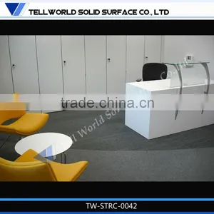 Artificial Stone Made Unique Reception Desk Design Mini Size thumbnail-1