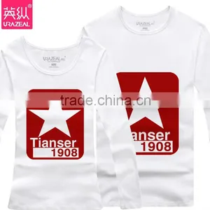 100% Cotton Popular Couples Long Sleeve t Shirt thumbnail-1