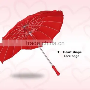Wedding Chinese Parasols Heart Shape Umbrella Chinese Umbrellas for Wedding thumbnail-5