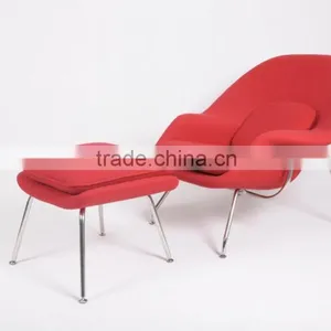 Home Furniture Factory Knoll Eero Saarinen Replica Womb Chair and Ottoman thumbnail-1