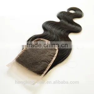 Brazilian Virgin Hair 4x4 Cheap Silk Base Closure,Free/Middle/3 Part Silk Base Closures thumbnail-2