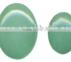 14x10mm Oval Green Aventurine Cabochon thumbnail-1