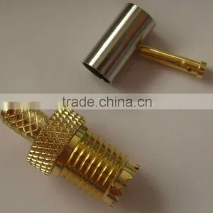 Female Bulkhead Crimping MINI UHF Connector 02 for Cable, RF Connector, Coaxial Connector End 08 thumbnail-1