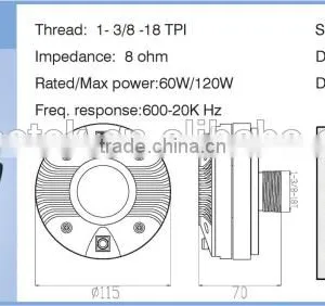 TSCT-4404 Speaker Tweeter Neo 2 Inch Exit Compression Driver thumbnail-3