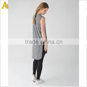 Women Sexy Sportswear 2016 Girl Baby Stripe Long Sleeve Top Dry Fit Shirt thumbnail-2