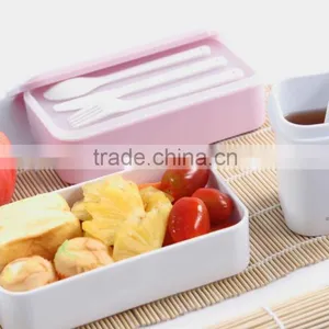 Business Style Plastic Lunch Box Bento With Cutlery thumbnail-3
