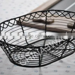 Handmade Fruit Picking Garden Metal Wire Basket thumbnail-3