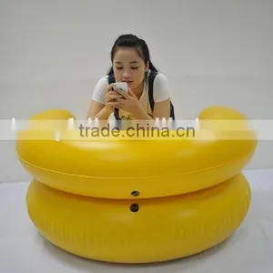 PVC Yellow Leisure Inflatable Sofa Big Air Chair Sofa Furniture thumbnail-3