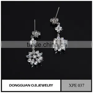 Fashion Silver Jewellery Crystal Earring Studs Wholesale For Ladies On Wholesale thumbnail-6