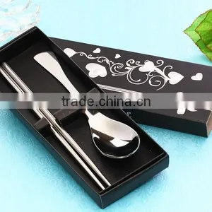 Stainless Steel Chopsticks Spoon Wedding Giveaway Gift thumbnail-2