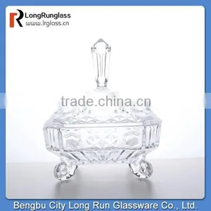 Longrun Christmas Ornament Sparkle Crystal Glass Oversized Candy Dish With Seperate Cover thumbnail-1