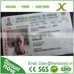 Anti-counterfeit ID Card/ Portrait ID Card/Nigeria Voter Card Printing Factory thumbnail-1