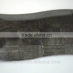 Black Woven Wooden Serving Tray and Plate thumbnail-3