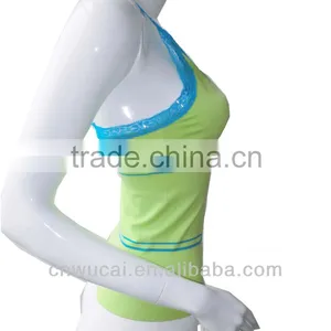 Seamless Camisole With Spirl Burr and Blue Stripe and Lace thumbnail-2