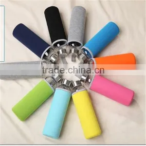 Top Level Quality Stylish Environmental Borosilicate Glass Water Bottle With Colorful Sleeve 280ml/360ml/550ml thumbnail-5