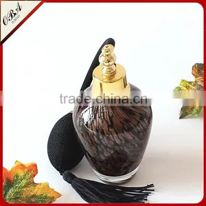 Handmade Black & Gold Point Airbag Glass Perfume Bottle thumbnail-3