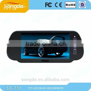 7"TFT LCD MP5 Car Rear View Mirror Monitor Auto Vehicle Parking Rearview Monitor SD/USB thumbnail-1