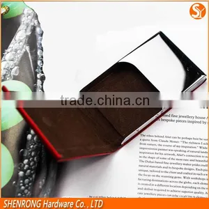 Vertical Foldable Red PU Leather Name Card Holder , Credit Card Case With Magnet Snap thumbnail-3