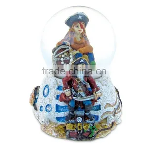 Pirate Resin Stone Finish Collection Including Picture/Photo Frame, Jewelry Box , Snow Globe, Magnet Bottle Opener and Shot Glas thumbnail-4